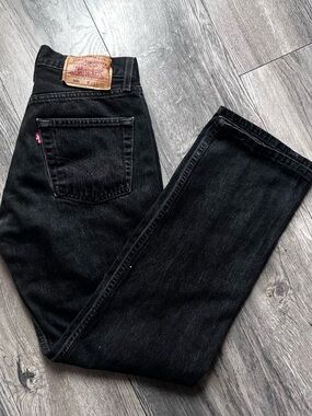Levi's Men's Black Straight Jeans - Classic 501 Style